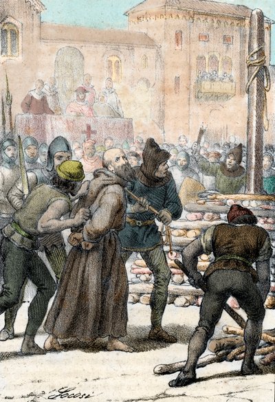 Execution of the Italian religious reformer Arnaldo da Brescia (1100-1155) on 18 June 1155 from 