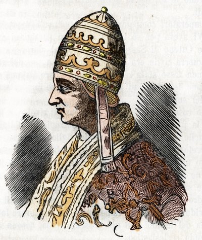Representation of Pope Celestin III (1191-1198) from 