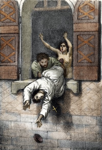 Middle Ages: the death of Pope John XII by Franco Mistrali