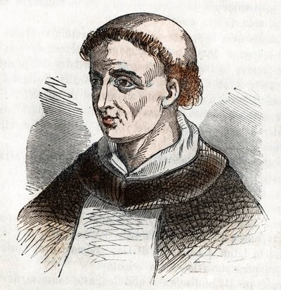 Portrait of Saint Dominica of Guzman, founder of the Dominican Order, drawing from 