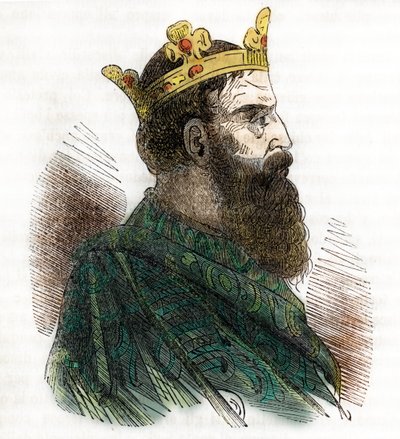 Portrait of the Byzantine Emperor Leon III the Isaurian, drawing from 