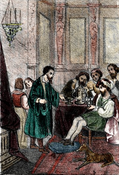 The sculptor Benvenuto Cellini at the court of King Francois I of France by Franco Mistrali