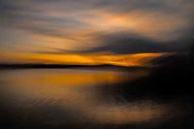Abstract Sunset Glow by Franco Tessarolo
