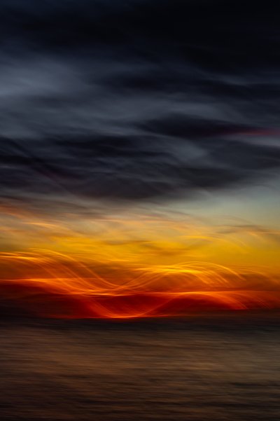 Vibrant Ocean Sunset by Franco Tessarolo