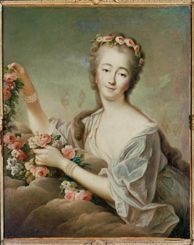Madame Du Barry, Mistress of Louis XV as the Goddess Flora by Francois-Hubert Drouais