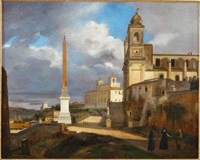 The Trinity of the Mountains and the Villa Medici in Rome by Francois-Marius Granet
