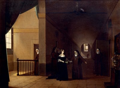 Mademoiselle de La Valliere Entering Convent by Francois Marius Granet