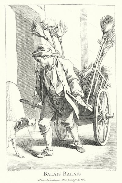 Broom Seller by Francois (after) Boucher