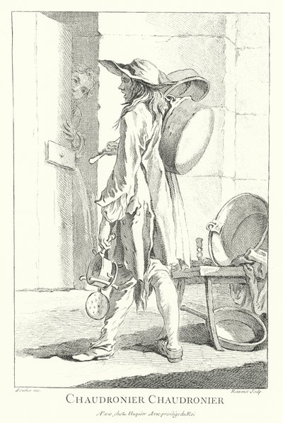 Pot and Pan Seller by Francois (after) Boucher