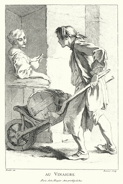 Vinegar Seller (engraving) by Francois (after) Boucher