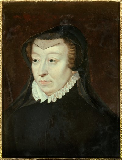 Portrait of Catherine de Medicis, Queen of France by Francois (after) Clouet