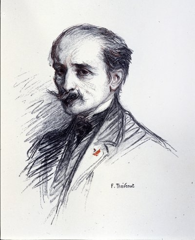 Portrait of Edmond Rostand (1868-1918). Drawing by Thévenot François (1856-1943) by Francois (after) Thevenot