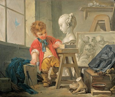 An Allegory of Sculpture by Francois (and studio) Boucher
