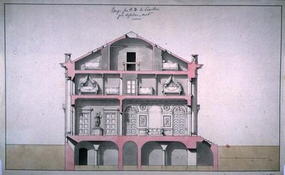 Section of the Country Pavilion by Francois (attr. to) Lefebure