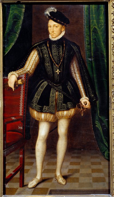 Portrait of Charles IX, King of France by Francois (workshop of) Clouet