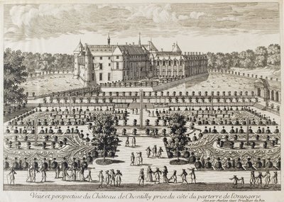 View of the Chateau de Chantilly from the Orangerie by Francois Antoine Aveline