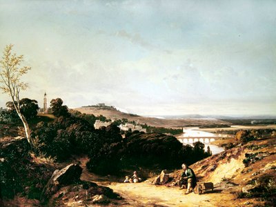 Saint-Cloud and the lantern of Demosthene by Francois Antoine Leon Fleury