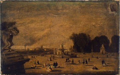 View of the Place de la Concorde, Present-day 8th Arrondissement, between 1804 and 1858 by Francois Antoine Leon Fleury