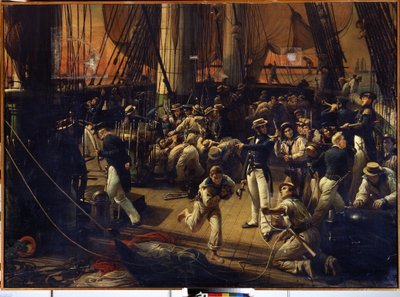 Preparation to the boarding by François Auguste Biard