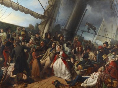 Seasickness on an English Corvette by François Auguste Biard