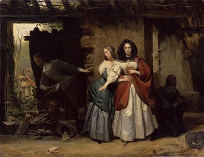 The Flight of Henrietta-Maria of France, Queen of England in 1638, 1835 by Francois Augustin Desmoulins