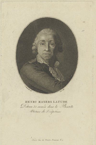 Portrait of Henri Masers de Latude by Francois Bonneville