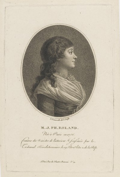 Portrait of Madame Roland, c. 1800 by Francois Bonneville