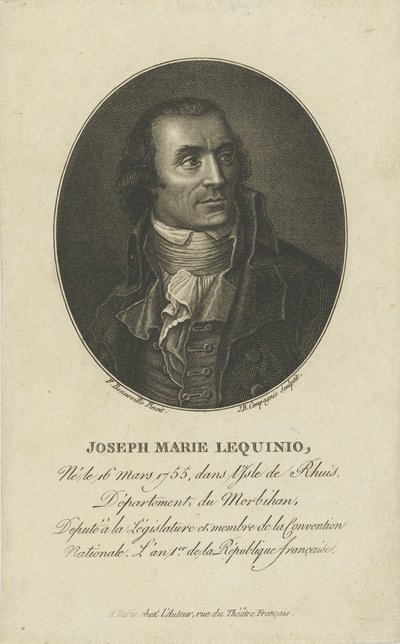 Portrait of Marie Joseph Lequinio 1755-1814, 1795-1799 by Francois Bonneville