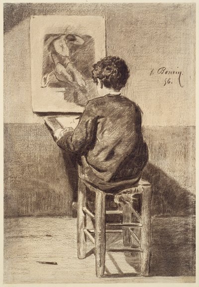 Boy Sketching by François Bonvin