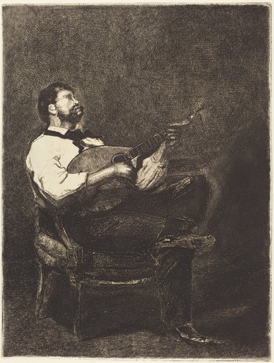 Guitar Player by François Bonvin