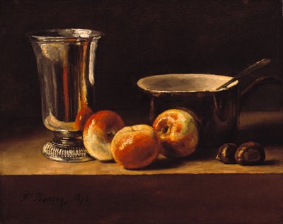 Still Life with Apples and Silver Goblet by François Bonvin