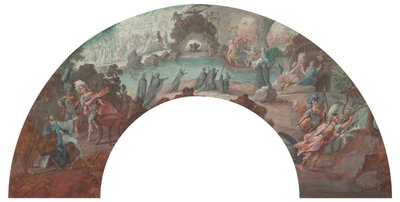 Aeneas in the Underworld, Design for a Fan by François Boucher