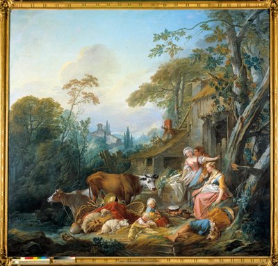 Happiness in the Village by François Boucher