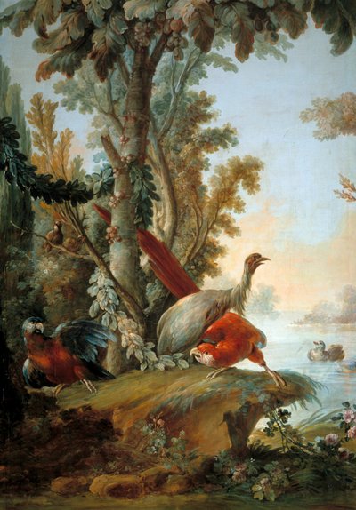 Herons and Parrots by François Boucher