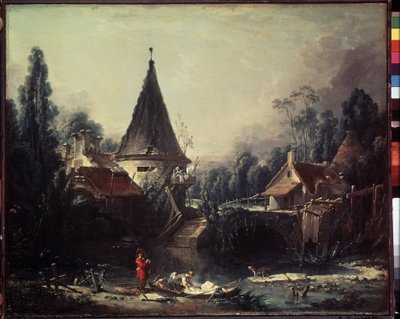 Landscape Near Beauvais (c. 1740) by François Boucher