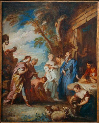 Rebecca Receiving Gifts from Eliezer on Behalf of Abraham by François Boucher