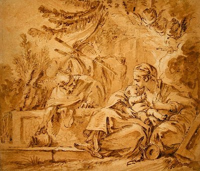 Rest on the Flight into Egypt by François Boucher