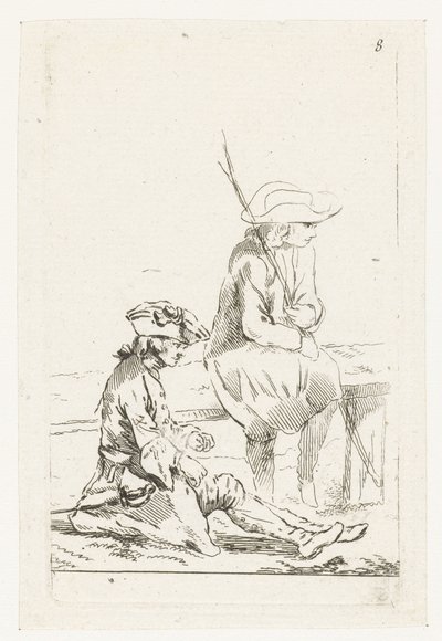 Soldier and a Farmer by François Boucher