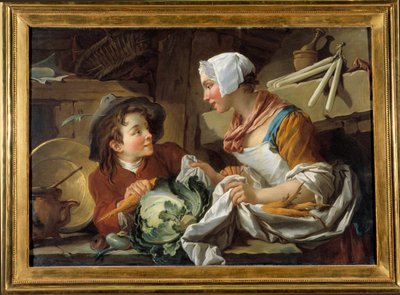 The cook and a young man. Painting by Francois Boucher. Musee de Sainte Address by François Boucher