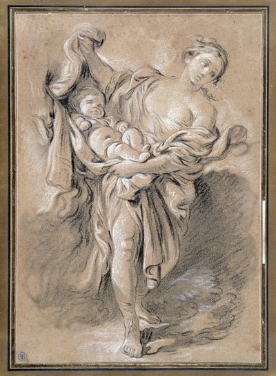 Woman with Child by François Boucher