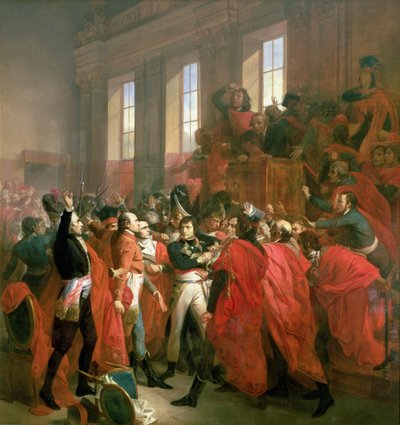 Bonaparte and the Council of Five Hundred at St. Cloud, 10th November 1799, 1840 by Francois Bouchot