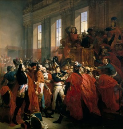 General Bonaparte Surrounded by Members of the Council of Five Hundred in Saint-Cloud by Francois Bouchot