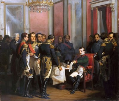 The Abdication of Napoleon at Fontainebleau on 11 April 1814 by Francois Bouchot