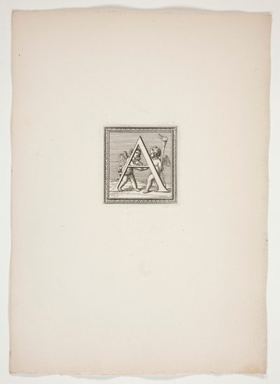 A Monogram with Putti by Francois Chauveau