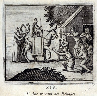 Donkey carrying relics (Illustration by François Chauveau) by Francois Chauveau