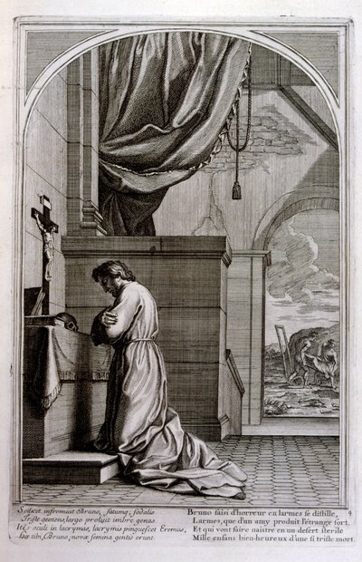 The Life of St Bruno, Founder of the Order of Chartreux (engraving by Francois Chauveau) by Francois Chauveau