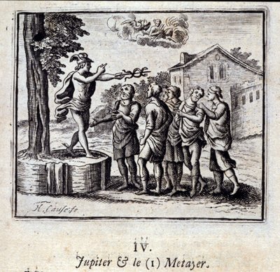 Jupiter and the Metayer (Illustration by François Chauveau, 1728) by Francois Chauveau