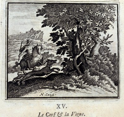 The Stag and the Vine (Illustration by François Chauveau) by Francois Chauveau