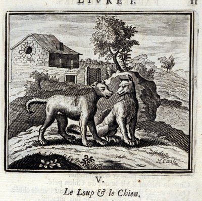 The Wolf and the Dog by Francois Chauveau