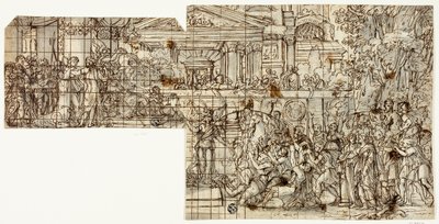 Mythological Scene: Triumph of Alexander by Francois Chauveau